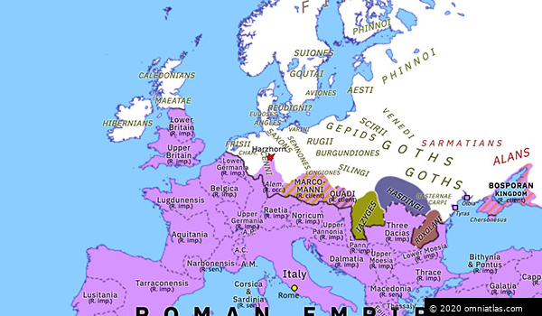 Maximinus Thrax | Historical Atlas of Europe (fall 235) | Omniatlas