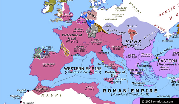 Battle of the Nervasos Mountains | Historical Atlas of Europe (early ...