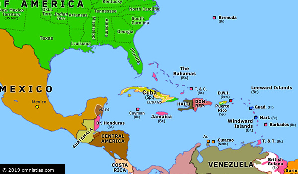 Spanish American War World Map