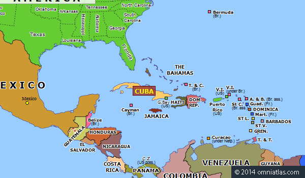 Decolonization in the Caribbean | Historical Atlas of North America (27 ...