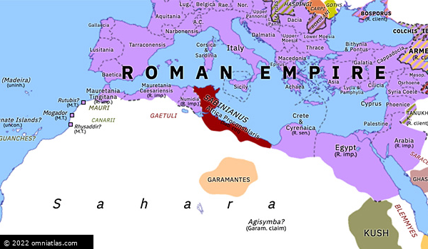 Sabinianus | Historical Atlas Of Northern Africa (240) | Omniatlas