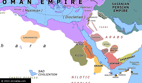 Diocletian’s Nubian Campaign | Historical Atlas of Northern Africa ...