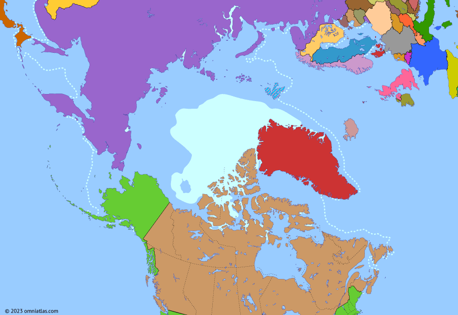 Political map of the Arctic & the Far North on 15 Jan 2020 (The Arctic Transformed: The Arctic Today), showing the following events: Venta Maersk.