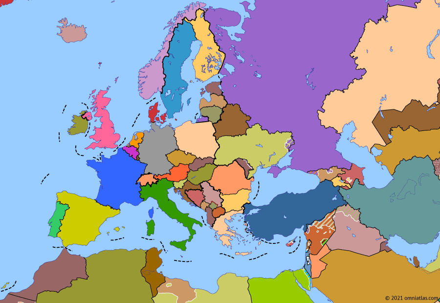 Europe Today | Historical Atlas of Europe (15 January 2021) | Omniatlas